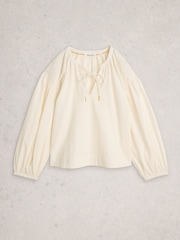 White Stuff Natural Tilly Textured Blouse - Image 5 of 6