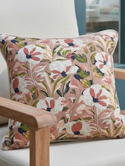 Laura Ashley Dusky Pink Somerby Indoor and Outdoor Scatter Cushion - Image 1 of 5
