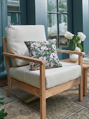 Laura Ashley Teal Blue Somerby Indoor and Outdoor Scatter Cushion - Image 2 of 5