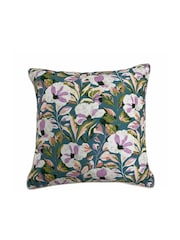 Laura Ashley Teal Blue Somerby Indoor and Outdoor Scatter Cushion - Image 3 of 5