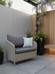 Laura Ashley Blue Candy Stripe Indoor and Outdoor Scatter Cushion - Image 2 of 5