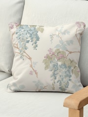 Laura Ashley Cream Wisteria Duck Indoor and Outdoor Scatter Cushion - Image 1 of 5