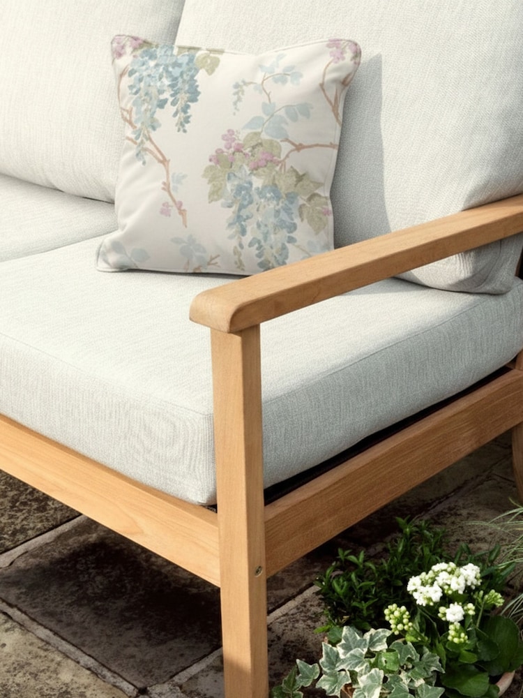 Laura Ashley Cream Wisteria Duck Indoor and Outdoor Scatter Cushion - Image 2 of 5