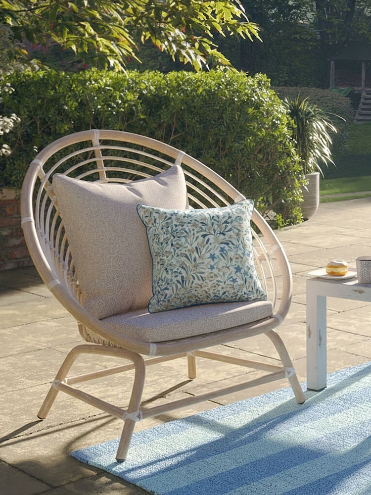 Laura Ashley Blue Henlake Indoor and Outdoor Scatter Cushion - Image 2 of 5