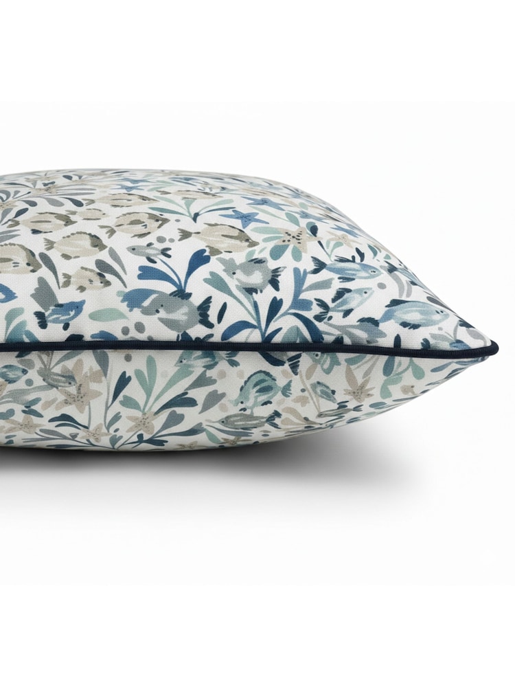 Laura Ashley Blue Henlake Indoor and Outdoor Scatter Cushion - Image 5 of 5