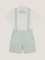Monsoon Green Rowan 3 Piece Short Suits with Braces - Image 1 of 3