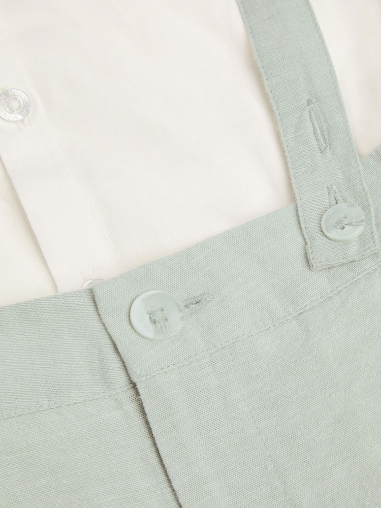 Monsoon Green Rowan 3 Piece Short Suits with Braces - Image 3 of 3 Monsoon Green Rowan 3 Piece Short Suits with Braces - Image 3 of 3