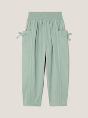Monsoon Green Lace Trim Barrel Trousers - Image 2 of 3