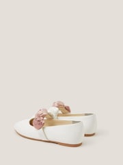 Monsoon Cream Rosette Strap Ballet Flats - Image 3 of 3