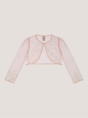 Monsoon Pink Felicity Embroidered Mesh Cardigan - Image 2 of 3