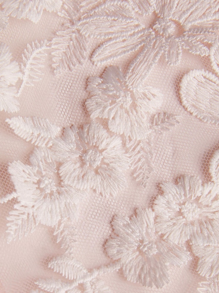 Monsoon Pink Felicity Embroidered Mesh Cardigan - Image 3 of 3