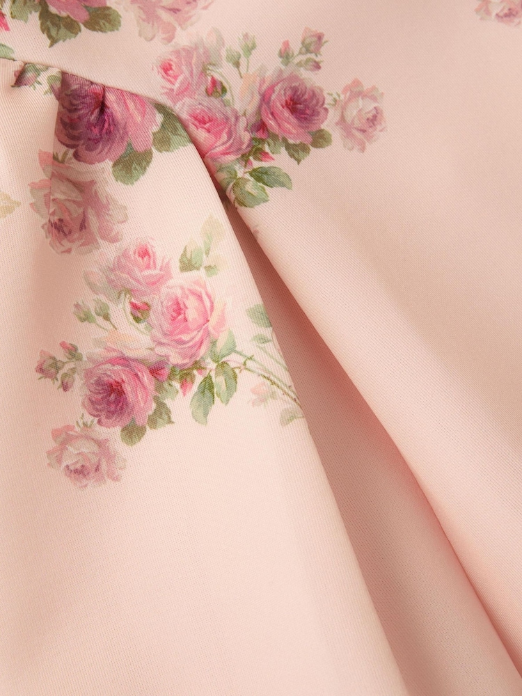 Monsoon Pink Baby Molly Rose Print Scuba Dress - Image 3 of 3