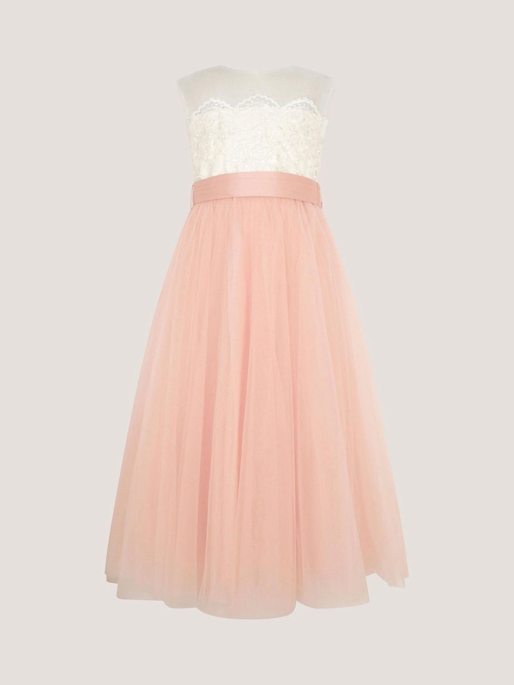 Monsoon Pink Cynthia Corded Lace Party Dress - Image 1 of 3 Monsoon Pink Cynthia Corded Lace Party Dress - Image 1 of 3