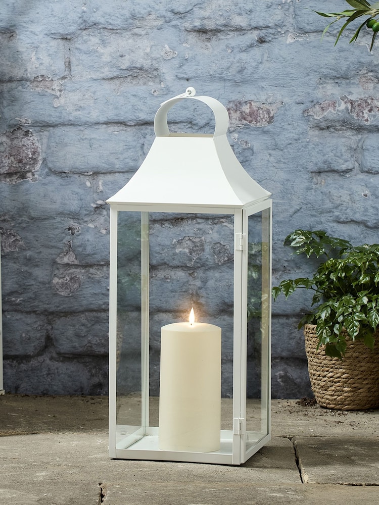 Lights4fun White Albury TruGlow Lantern - Extra Large - Image 1 of 2