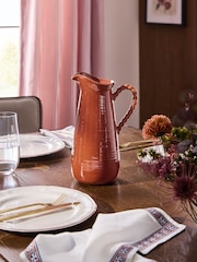 Laura Ashley Rust Twisted Handle Jug Vase - Image 2 of 6