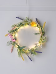 Lights4fun Good Spring Wreath - Image 1 of 5
