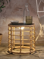 Lights4fun Black Solar LED Table - Image 1 of 6