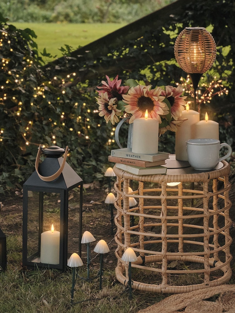 Lights4fun Black Solar LED Table - Image 2 of 6