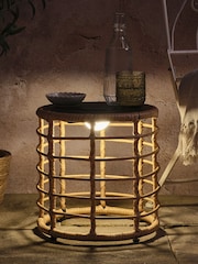 Lights4fun Black Solar LED Table - Image 4 of 6