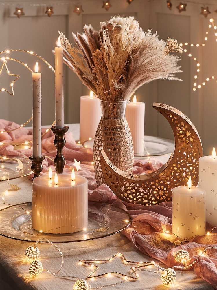 Lights4fun Gold Ramadan Micro LED Table Decoration - Image 2 of 2 Lights4fun Gold Ramadan Micro LED Table Decoration - Image 2 of 2