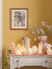 Lights4fun Set of 6 Pink Ribbed Tea Lights with Infrared RC - Image 4 of 6