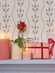 Lights4fun Set of 6 Pink Ribbed Tea Lights with Infrared RC - Image 6 of 6