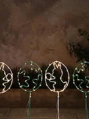Lights4fun Set of 4 Micro Egg Stake Lights (BO) - Image 1 of 5