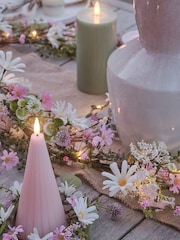 Lights4fun Spring 1.5m LED Garland with Pastel Daisies - Image 2 of 6