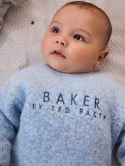 طقم من 2 قطعة يضم سويت شيرت محبوكًا بتدرجات لونية وبنطلون رياضي من Baker by Ted Baker - Image 3 of 9