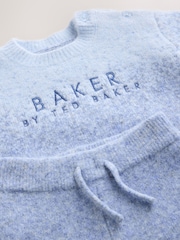 طقم من 2 قطعة يضم سويت شيرت محبوكًا بتدرجات لونية وبنطلون رياضي من Baker by Ted Baker - Image 8 of 9