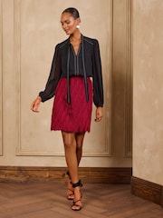Marron rouille - Love & Roses Fringe Mini Skirt - Image 2 de 5