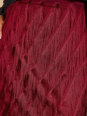 Marron rouille - Love & Roses Fringe Mini Skirt - Image 3 de 5