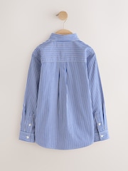 Blue Long Sleeve Poplin Stripe Shirt (3-16yrs) - Image 2 of 4