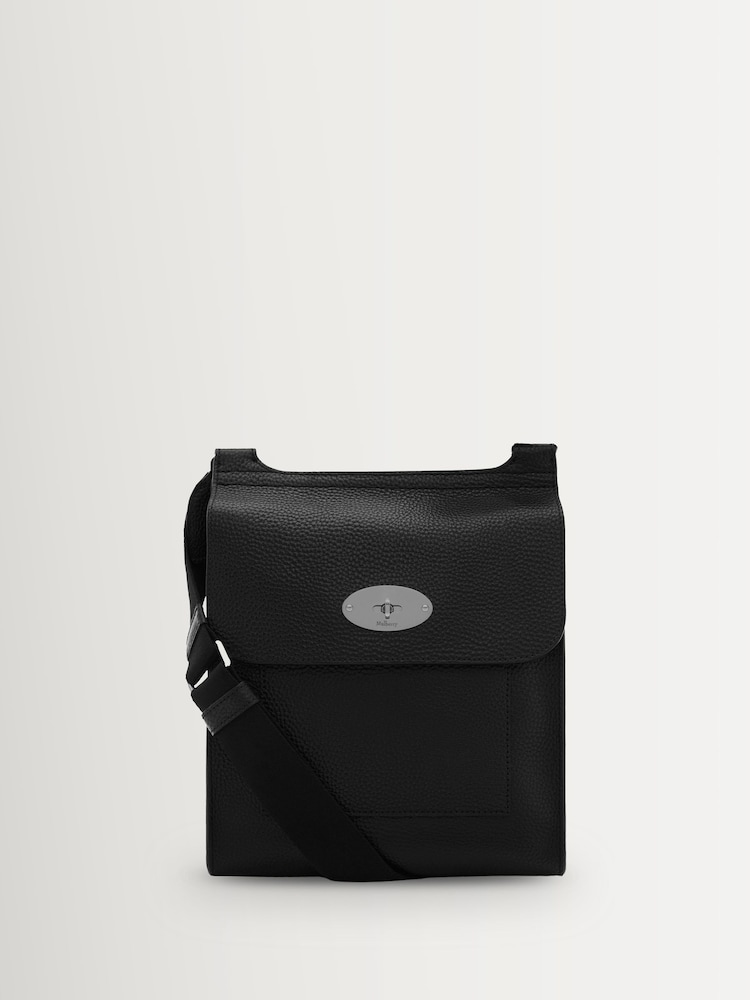Mulberry Black/Silver Antony Classic Grain Bag - Image 2 of 7