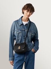 Mulberry Black Small Amberley Satchel Classic Grain Bag - Image 10 of 11