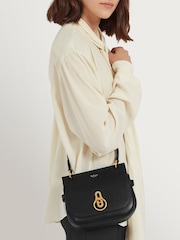 Mulberry Black Small Amberley Satchel Classic Grain Bag - Image 11 of 11