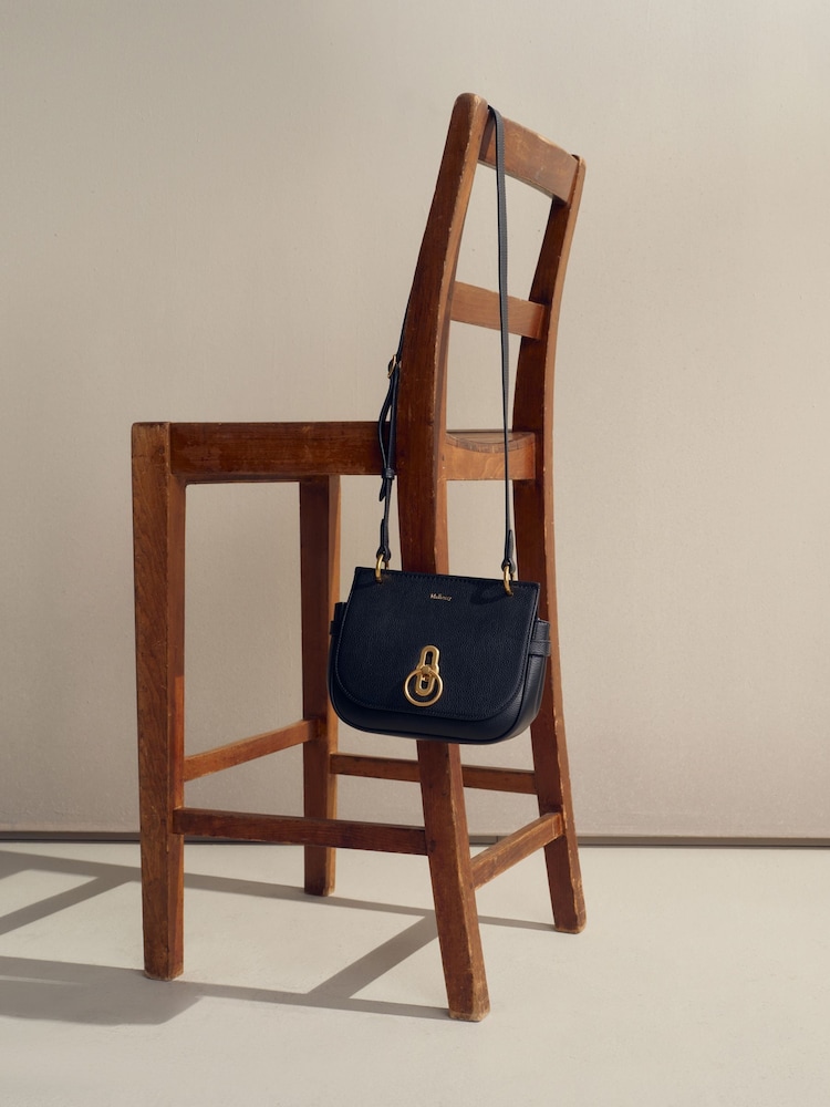Mulberry Black Small Amberley Satchel Classic Grain Bag - Image 2 of 11 Mulberry Black Small Amberley Satchel Classic Grain Bag - Image 2 of 11