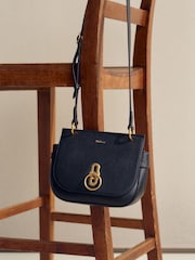 Mulberry Black Small Amberley Satchel Classic Grain Bag - Image 3 of 11