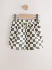 Brown Checkerboard Printed Swim Shorts (3mths-7yrs) - Image 1 of 5