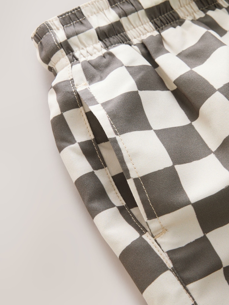 Brown Checkerboard Printed Swim Shorts (3mths-7yrs) - Image 5 of 5 Brown Checkerboard Printed Swim Shorts (3mths-7yrs) - Image 5 of 5
