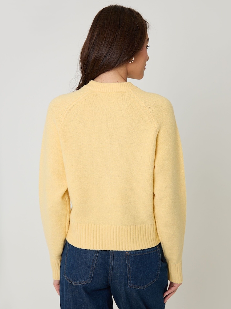 黃色 - Threadbare 排扣針織外套 - 圖片 2/5