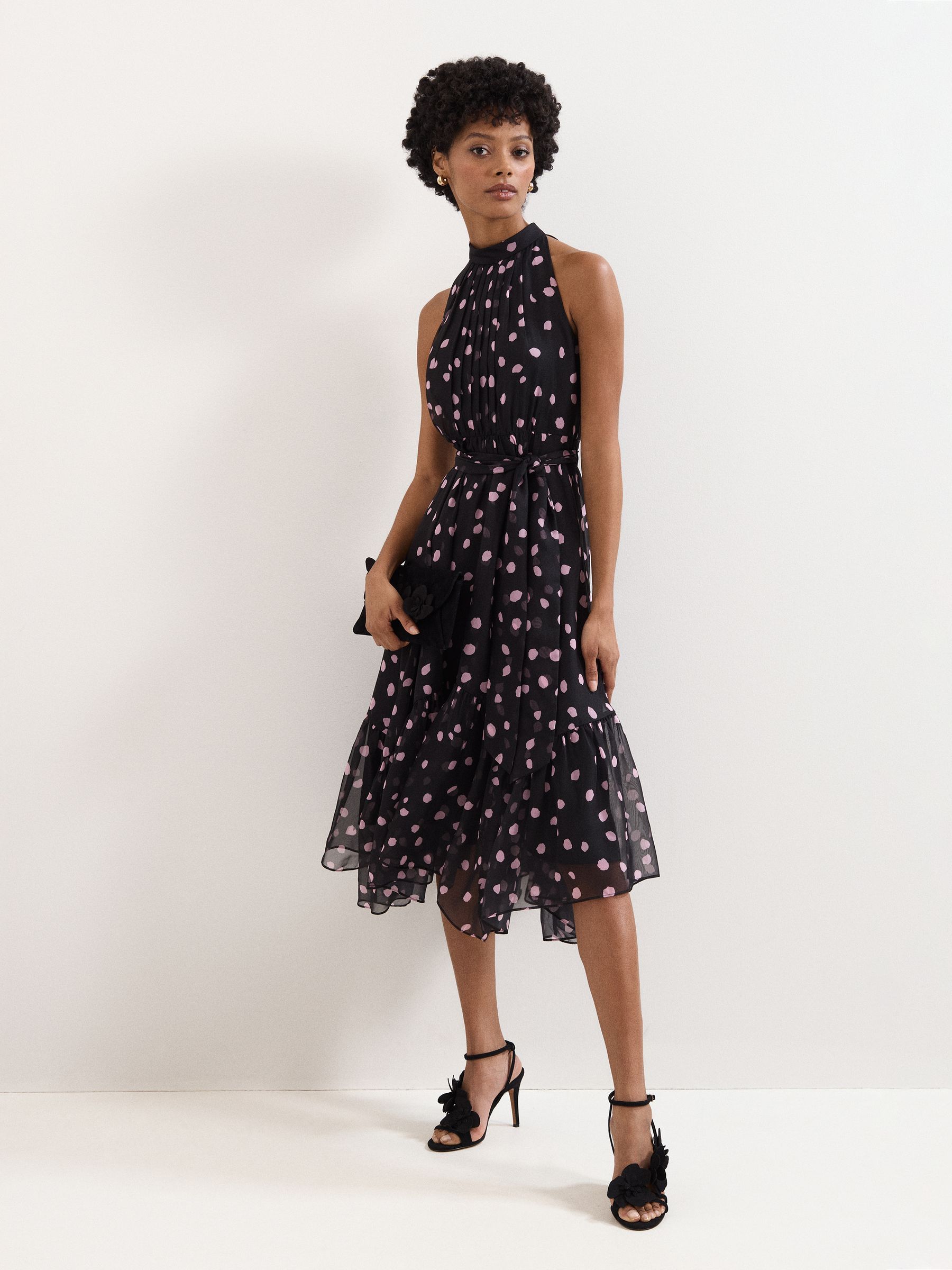 Buy Phase Eight Black Lucinda Spot Dress from Next USA