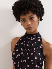 Phase Eight Black Lucinda Spot Dress - Image 4 of 6