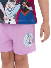 Character Purple Disney Frozen Girls Short Pyjamas - Image 9 of 10