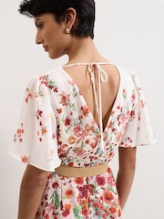 Phase Eight Cream Lovette Floral Dress - Image 5 of 7