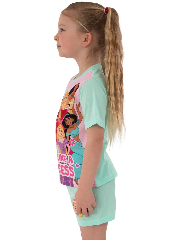 Character Green Disney Princess Short Pyjamas Ariel, Moana, Rapunzel - Image 10 of 10 Character Green Disney Princess Short Pyjamas Ariel, Moana, Rapunzel - Image 10 of 10