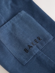 Baker by Ted Baker Blue Cord Jacket, Stripe T-Shirt and Trousers 3 Piece Set - Image 12 of 14