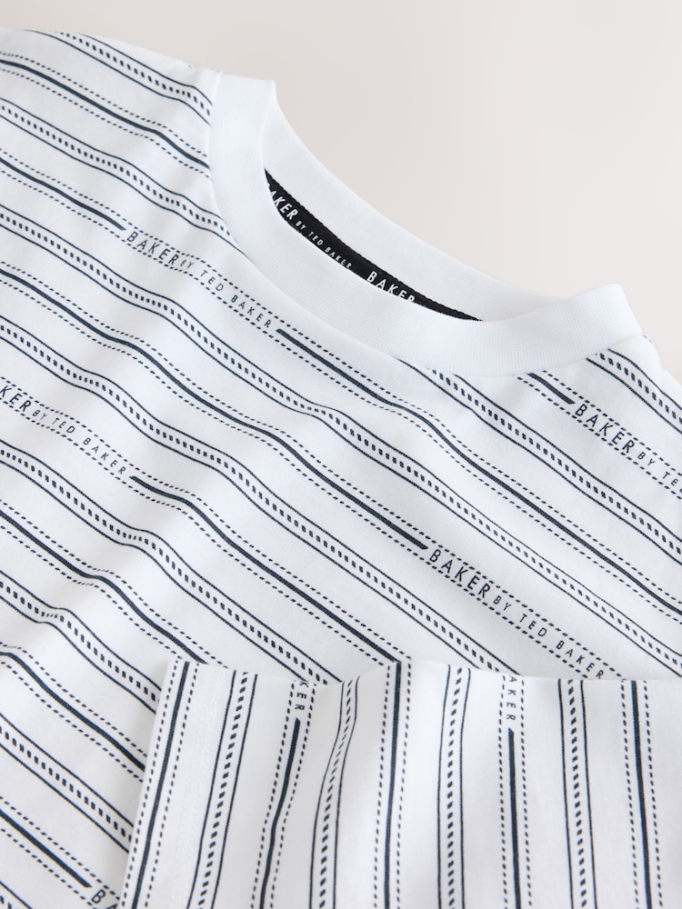 Baker by Ted Baker Blue Cord Jacket, Stripe T-Shirt and Trousers 3 Piece Set - Image 14 of 14 Baker by Ted Baker Blue Cord Jacket, Stripe T-Shirt and Trousers 3 Piece Set - Image 14 of 14