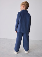 Baker by Ted Baker Blue Cord Jacket, Stripe T-Shirt and Trousers 3 Piece Set - Image 2 of 14