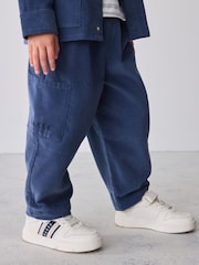 Baker by Ted Baker Blue Cord Jacket, Stripe T-Shirt and Trousers 3 Piece Set - Image 3 of 14